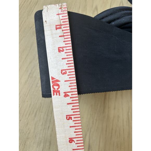 Y2K Platform Flip Flop Sandals Woman’s 6/6.5 Black Thong Chunky Heel Goth Grunge - Picture 4 of 10